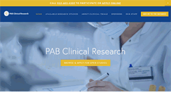 Desktop Screenshot of pabclinicalresearch.com